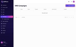 Utwórz kampanię SMS